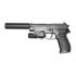 Страйкбольный пистолет Galaxy G.26A (Sig Sauer 226) с ЛЦУ и глушителем