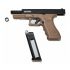 Страйкбольный пистолет KJW Glock G17 TBC CO₂ Tan, удлин. ствол