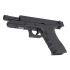 Страйкбольный пистолет KJW Glock G18 TBC CO₂ Black, удлин. ствол